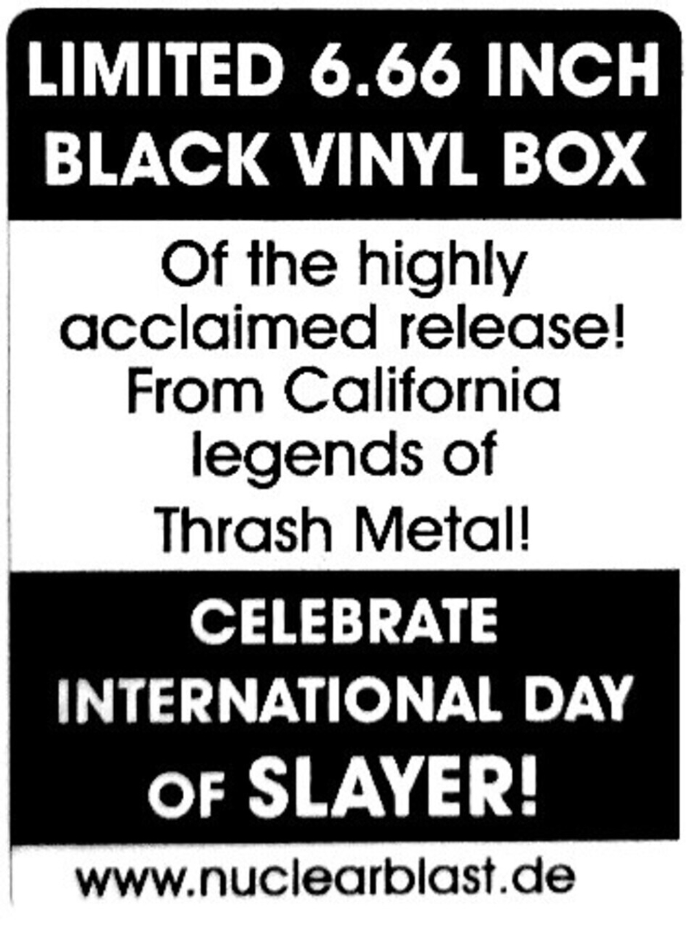 Slayer / Repentless (Limited Edition)(6х6.66"Vinyl Single)