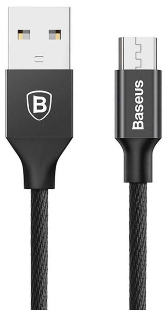 Кабель USB 2.0А Baseus micro Yiven черный 1м