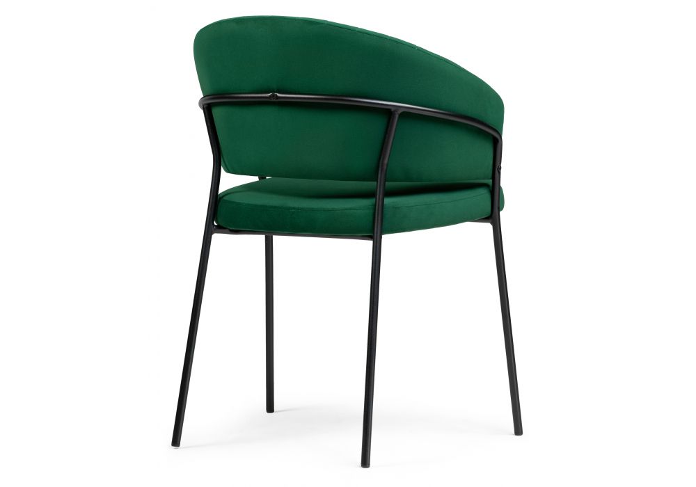 Стул на металлокаркасе Лео изумрудный / черный