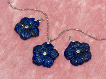 Подвеска Цветок 30мм, из лазурита (в ассортименте)