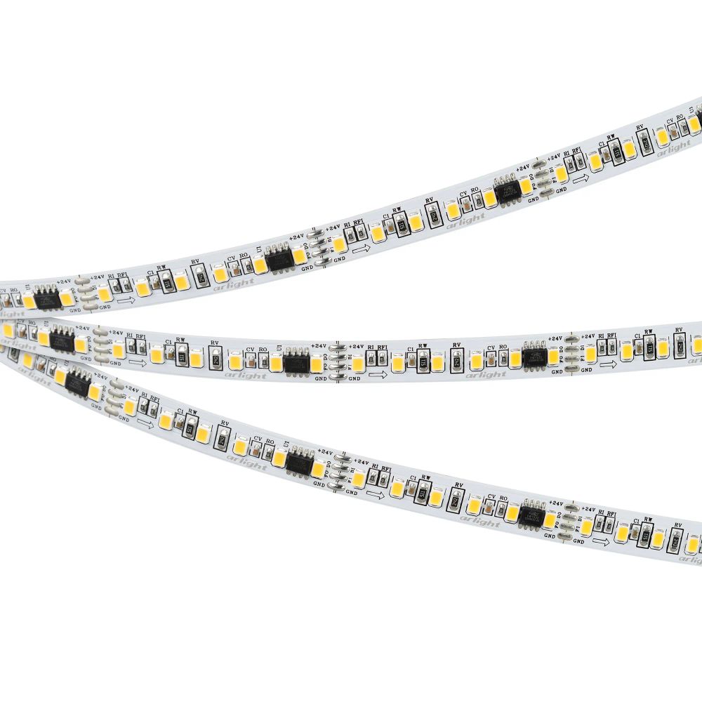 Светодиодная лента SPI-A120-10mm 24V Warm2700-PX6-BPT (11 W/m, IP20, 2835, 5m) (Arlight, бегущий огонь) 049437