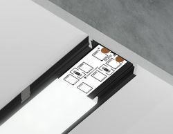 Ambrella Алюминиевый профиль накладной 23.8*6 для светодиодной ленты до 20мм Alum Profile GP1800BK