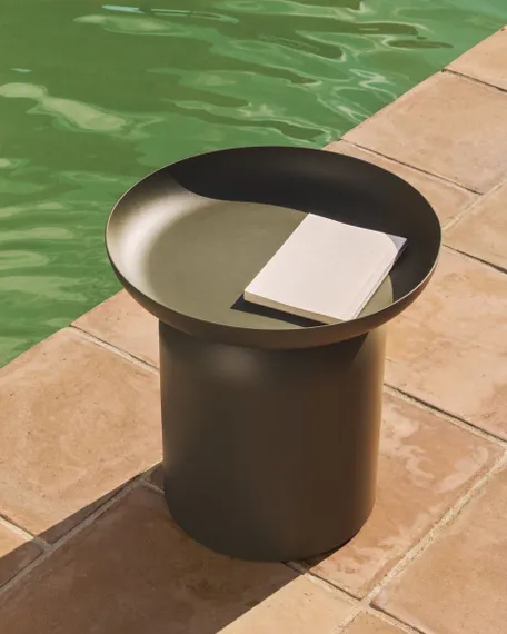 Уличный столик Arcola из зеленого алюминия, Ø45х47 см