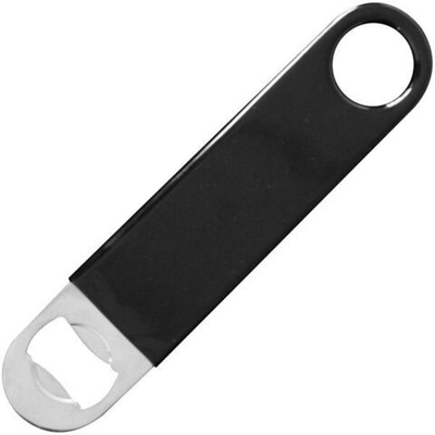 Открывалка для бутылок «Пробар»;сталь нерж.,пластик;,L=180,B=45мм;черный,серебрист. (Цвет: черный)