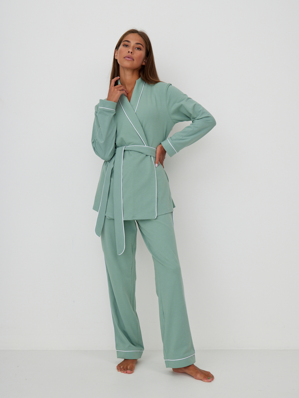 Пижама женская на запах Ihomewear