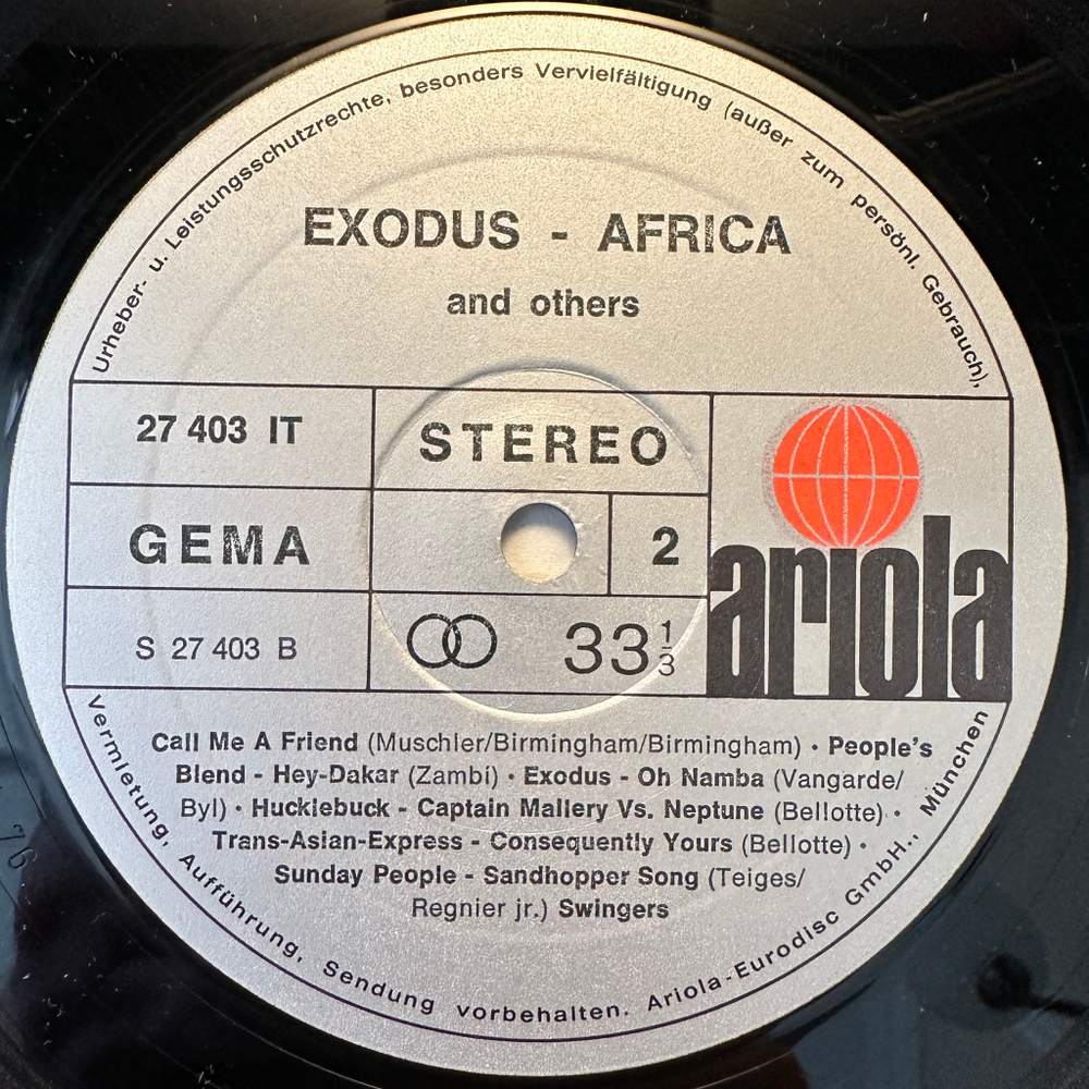 Exodus - Africa And Others (Германия 1976г.)