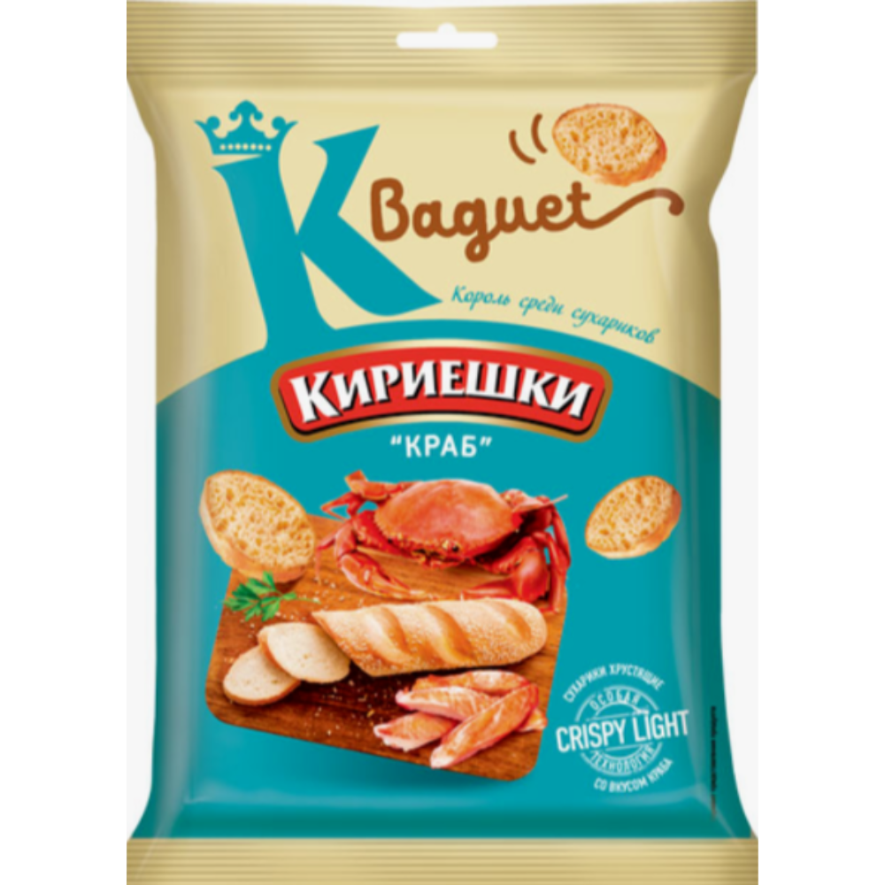 Сухарики кириешки Baguet краб 50 гр
