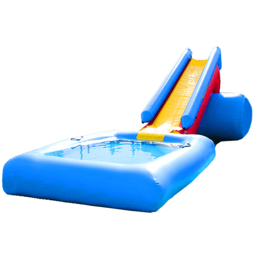 Надувная водная горка с бассейном «Пляжная», 7,5*3*3 м, на поддуве