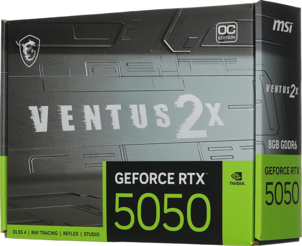 Видеокарта MSI NVIDIA  GeForce RTX 5050 RTX 5050 8G VENTUS 2X OC 8ГБ Ventus 2X, GDDR6, OC,  Ret