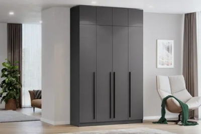 Шкаф Берген с антресолью серый графит(160)