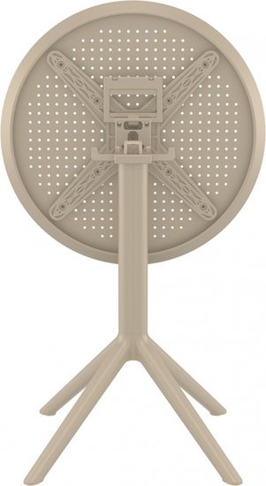 Стол пластиковый складной Sky Folding Table Ø60 бежевый Siesta Contract Турция