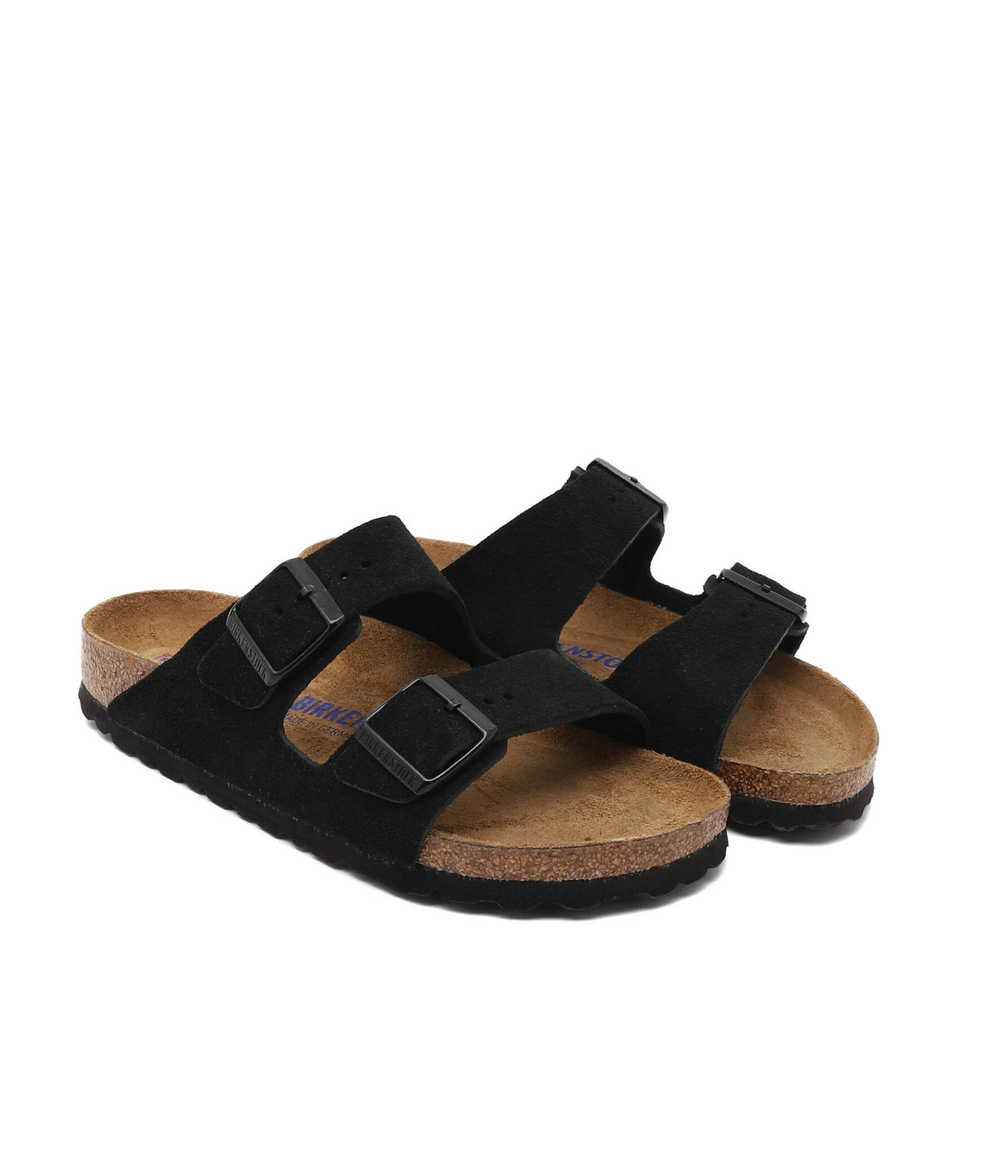 Шлепанцы кожаные arizona sfb vl Birkenstock - черный(951323)