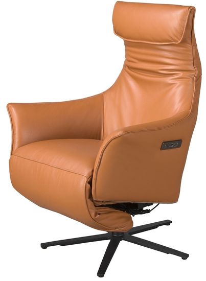 Вращающееся кресло из коричневой кожи модель 5137 Испания 