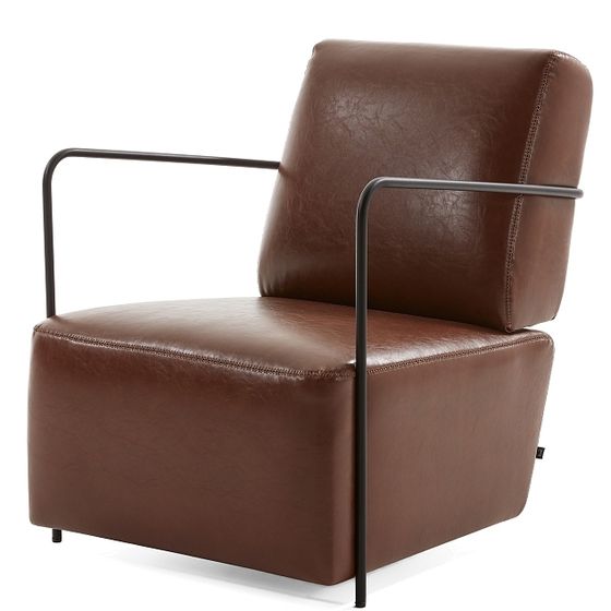 Кресло Gamer коричневая экокожа