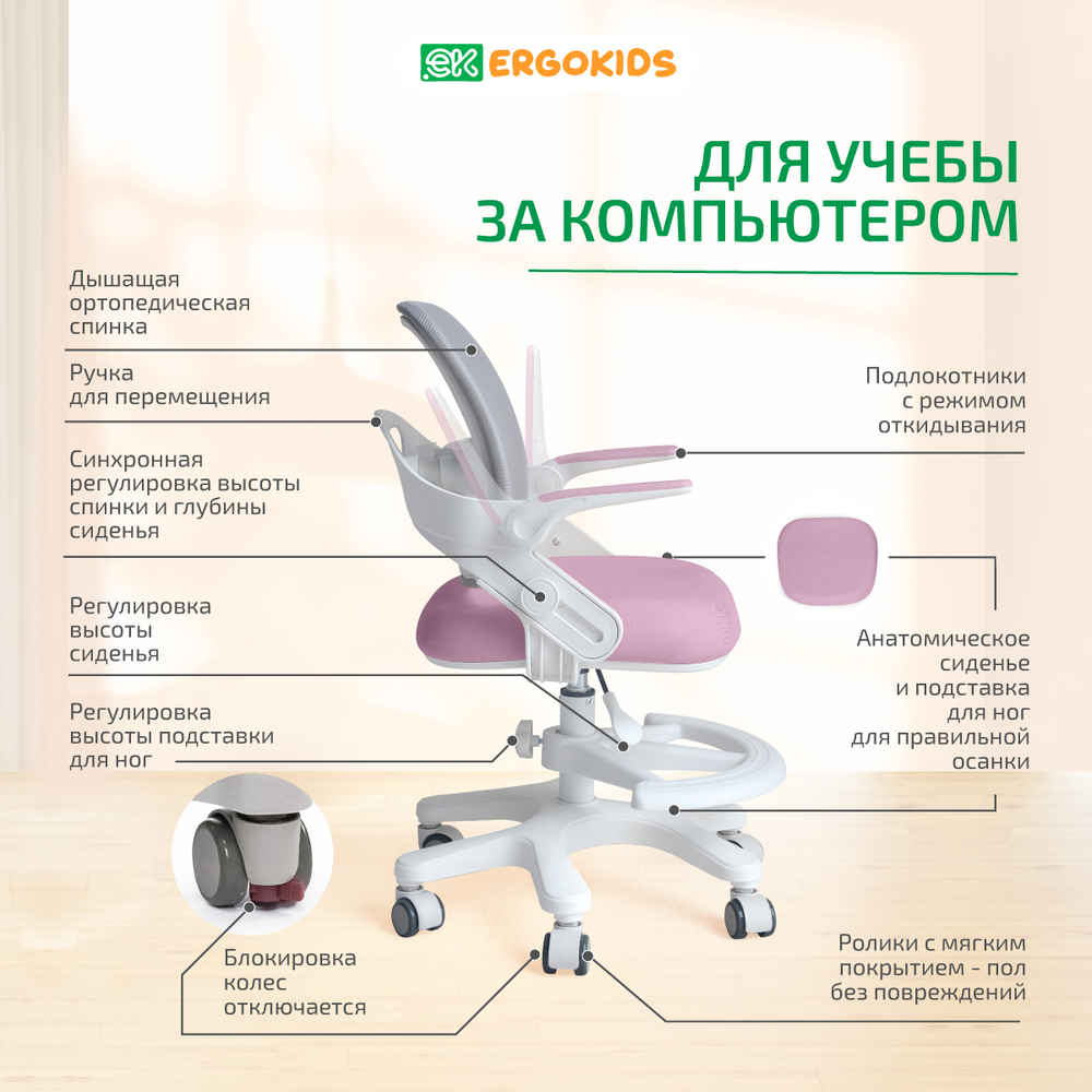 Стул для школьника Ergokids Y-308