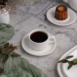 Кофейная пара 100 мл белая фарфор Stackable P.L. Proff Cuisine [6]