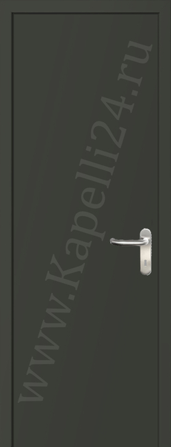 Дверь влагостойкая пластиковая KAPELLI multicolor ДГ RAL 7022 Серая умбра + коробка