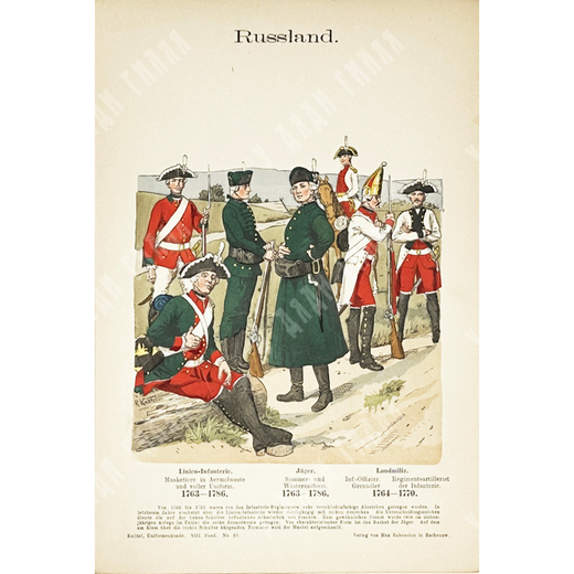 Кнетель Р. Исследование по истории военного костюма. Изображения униформ.1890