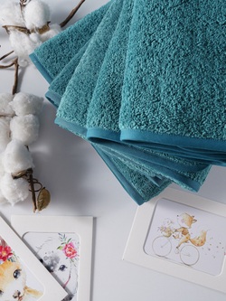 Набор полотенец 3шт Claire Batiste Atelier Ile бирюзовый темный