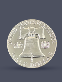 Монета 50 центов (1/2 доллара) 1963 Бенджамин Франклин США