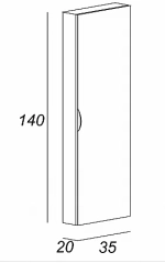 Пенал Cezares Sting Moderno Grigio 44672 scuro vene