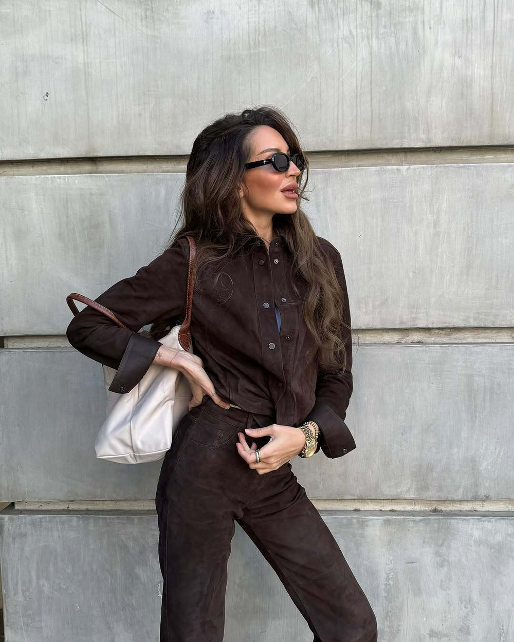 Рубашка из замши “Suede Line 04”