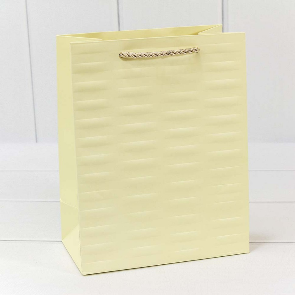 Пакет подарочный 18х23х10см Премиум "Престиж" (Бежевый)