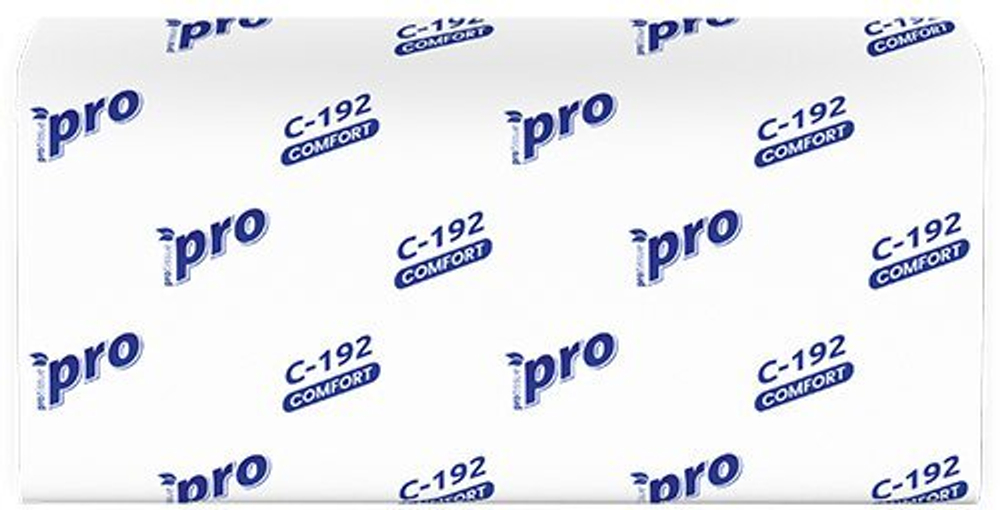 Полотенца бумажные PROtissue Comfort, 1-слойные, 21х22 см, V-сложения, 250 листов, белые, 20 штук