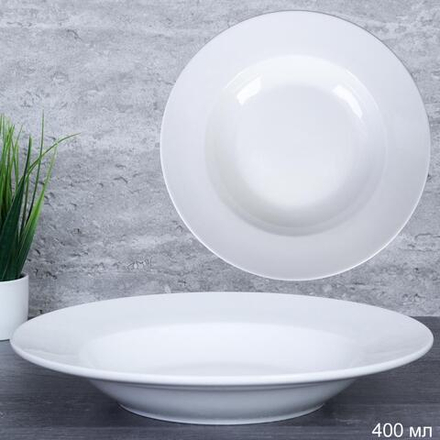 Тарелка глубокая суповая 400 мл / KU-07 /уп 25/