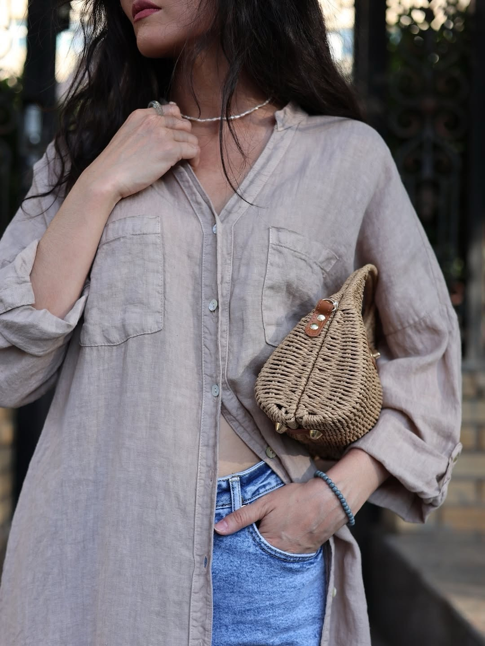 льняное платье-накидка