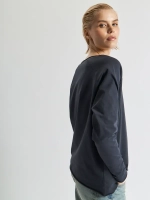 Лонгслив оверсайз реглан графит