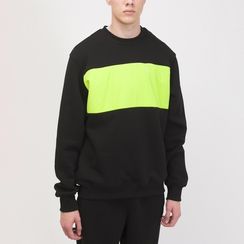 Свитшот CODERED Block, черный/лайм, утеп.