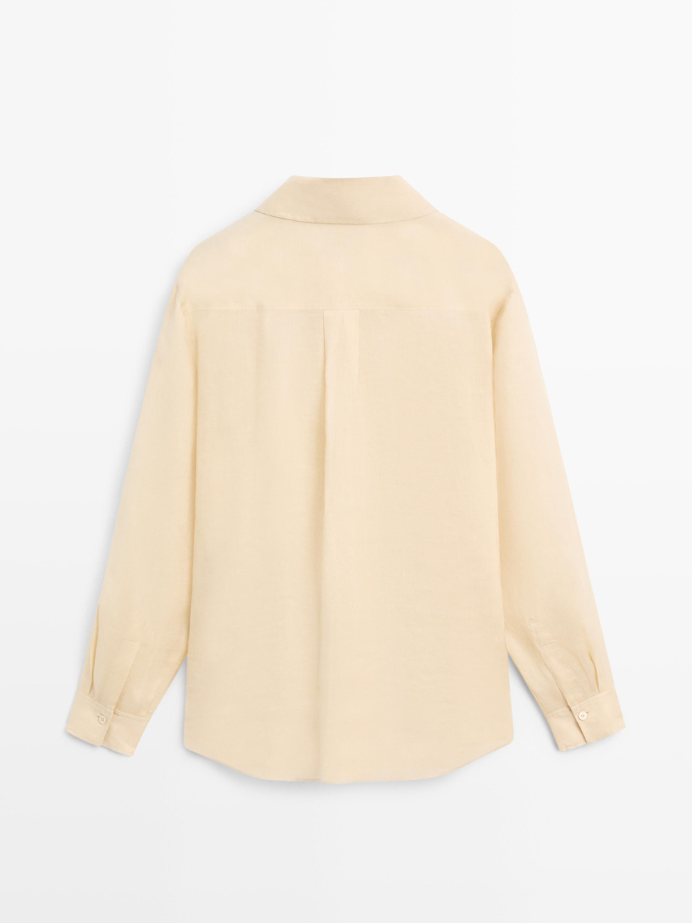 Massimo Dutti Рубашка из 100% струящейся ткани рами, бежевый