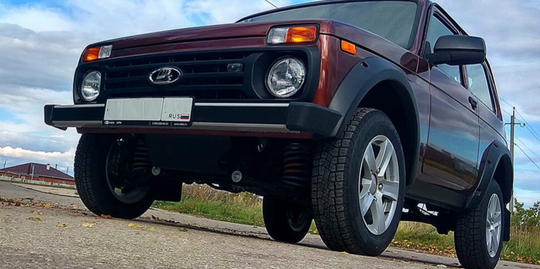 Расширители арок колес Нива 4х4/Легенд 3дв (стандартные). Вылет: 4 см