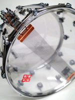 MBAp-m-1408-10 Малый барабан 14x8", акрил с металлическим ободом, прозрачный, Мастерская Бехтеревых