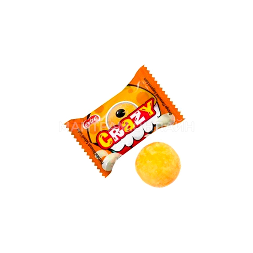 Жевательная резинка кислая Eviza Crazy Orange Flavoured Sugared Gum вкус апельсин 3,5 г