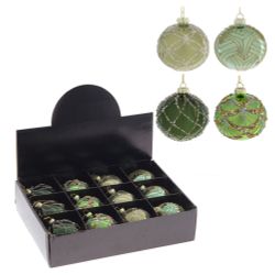 GAEM Набор из 12шт Украшение новогоднее "Шар", D 8 см, L35 W25 H8,5 см