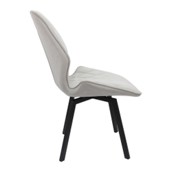 Стул поворотный "Раф 360" (арт. 342П), велюр Бренди В20 светло-серый, ножки черные.