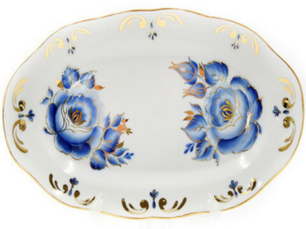 Блюдо овальное "ГОЛУБАЯ МЕЧТА (Надежда)" 27 см, Беларусь.