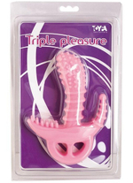 Розовый анально-вагинальный массажер