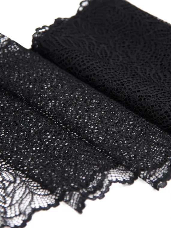 03-82 Кружево эластичное 22 см, черный 170