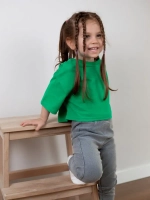 Футболка детская оверсайз укороченная базовая