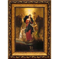 Развязывающая узлы. Икона Божией матери на холсте.