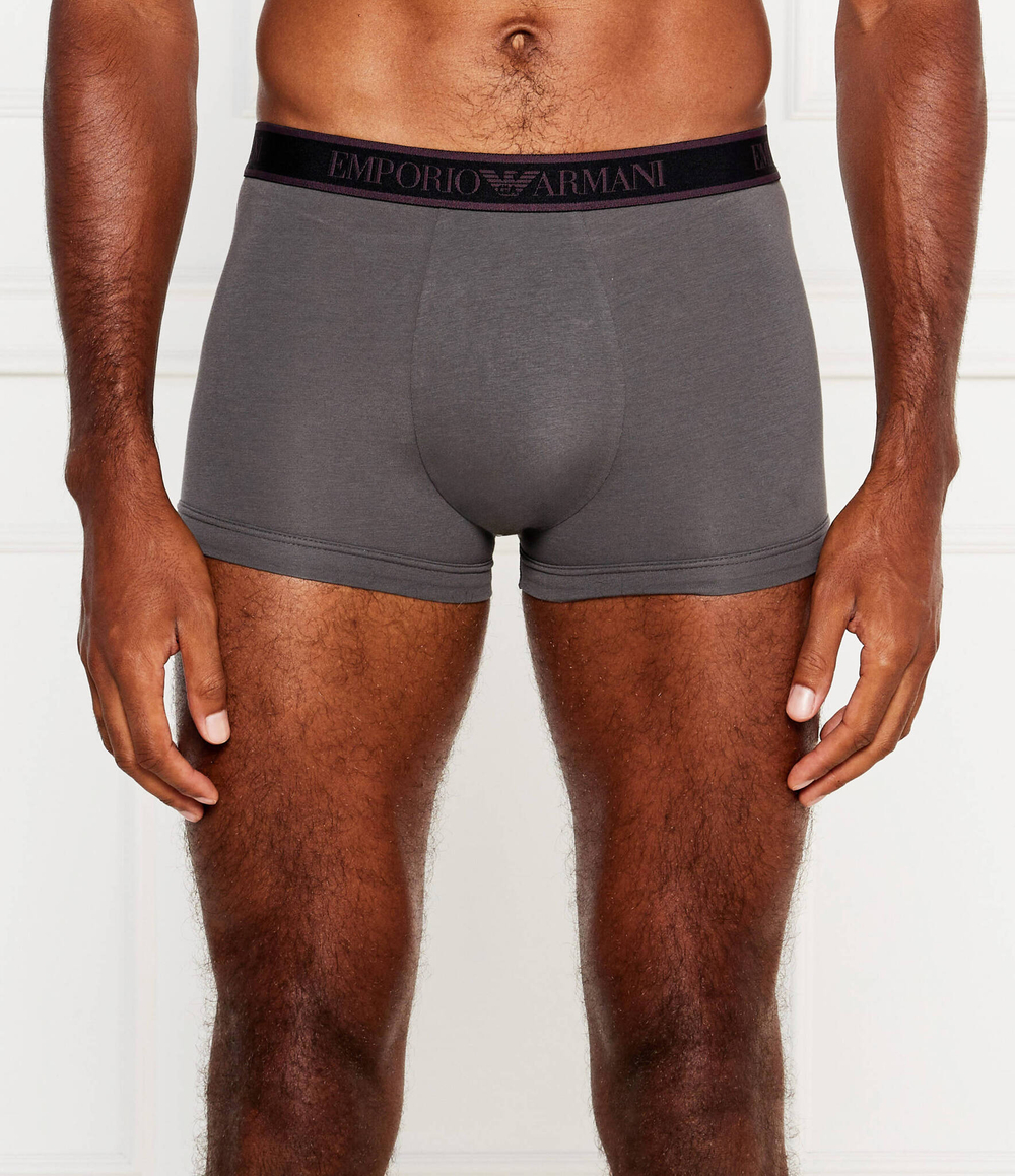 Трусики-боксеры 3шт. Emporio Armani - серый(112130 4F717)