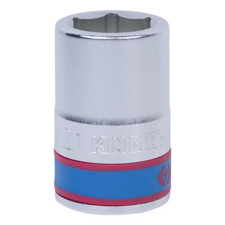 Цена на KING TONY (633521M) Головка торцевая стандартная шестигранная 3/4", 21 мм