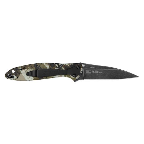 Нож KERSHAW 1660KC Leek Kings Camo с клинком из стали Sandvik 14C28N, рукоять Алюминиевый сплав (6061 T-6)
