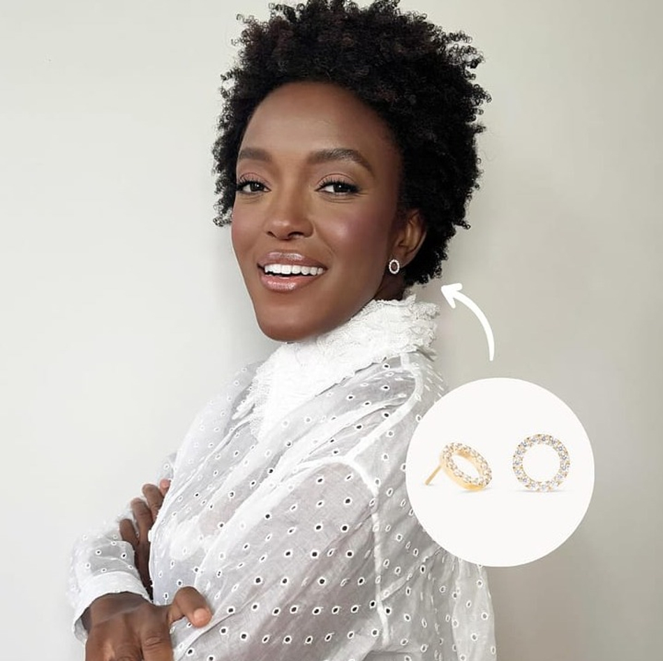 Комплект колье и серьги Coeur de Lion Crystal-Gold 2057/10-1816