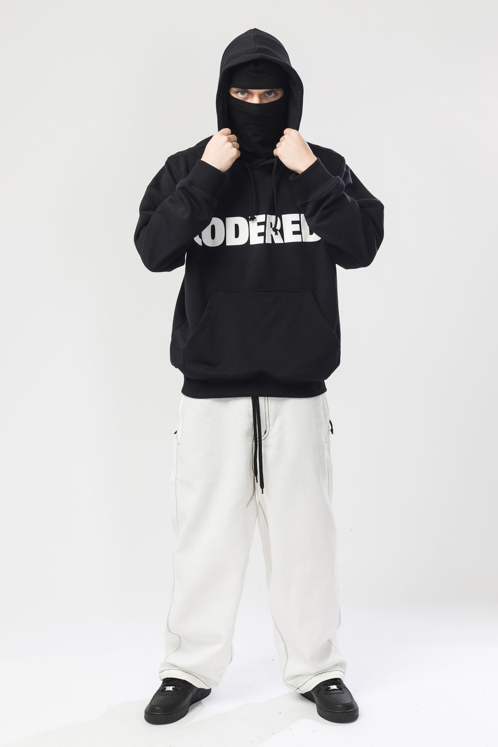 Худи Codered Base Hoodie Wide Summer Logo R Антрацит/Белый принт CODERED