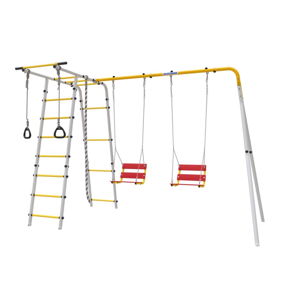 ROMANA Полянка Плюс 2 (желтый/серый) (с цепными качелями)