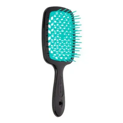 Расческа для волос черно-голубая JANEKE Small Superbrush - Black and Blue